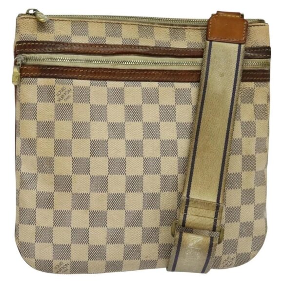 LOUIS VUITTON Damier Azur Pochette Bosphore Shoulder Bag N51112 LV Auth BA2172 - Picture 1 of 16